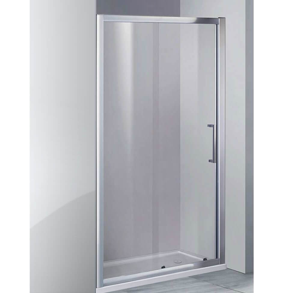 Elite 1000mm Sliding Shower Door 8mm Glass with measurements 975 X 975
