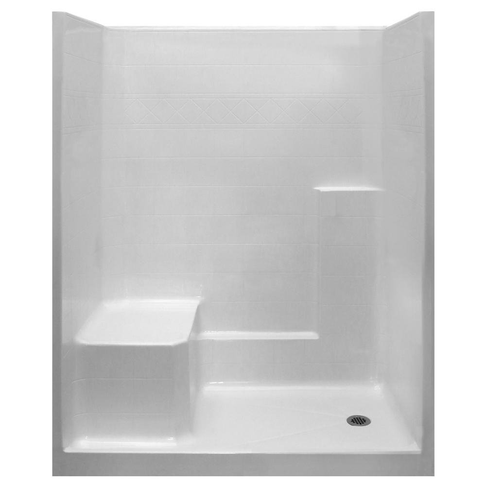 Ella Standard 36 In X 60 In X 77 In 1 Piece Low Threshold Shower with size 1000 X 1000