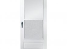 Emco 30 In X 78 In 100 Series Plus White Self Storing Storm Door in dimensions 1000 X 1000