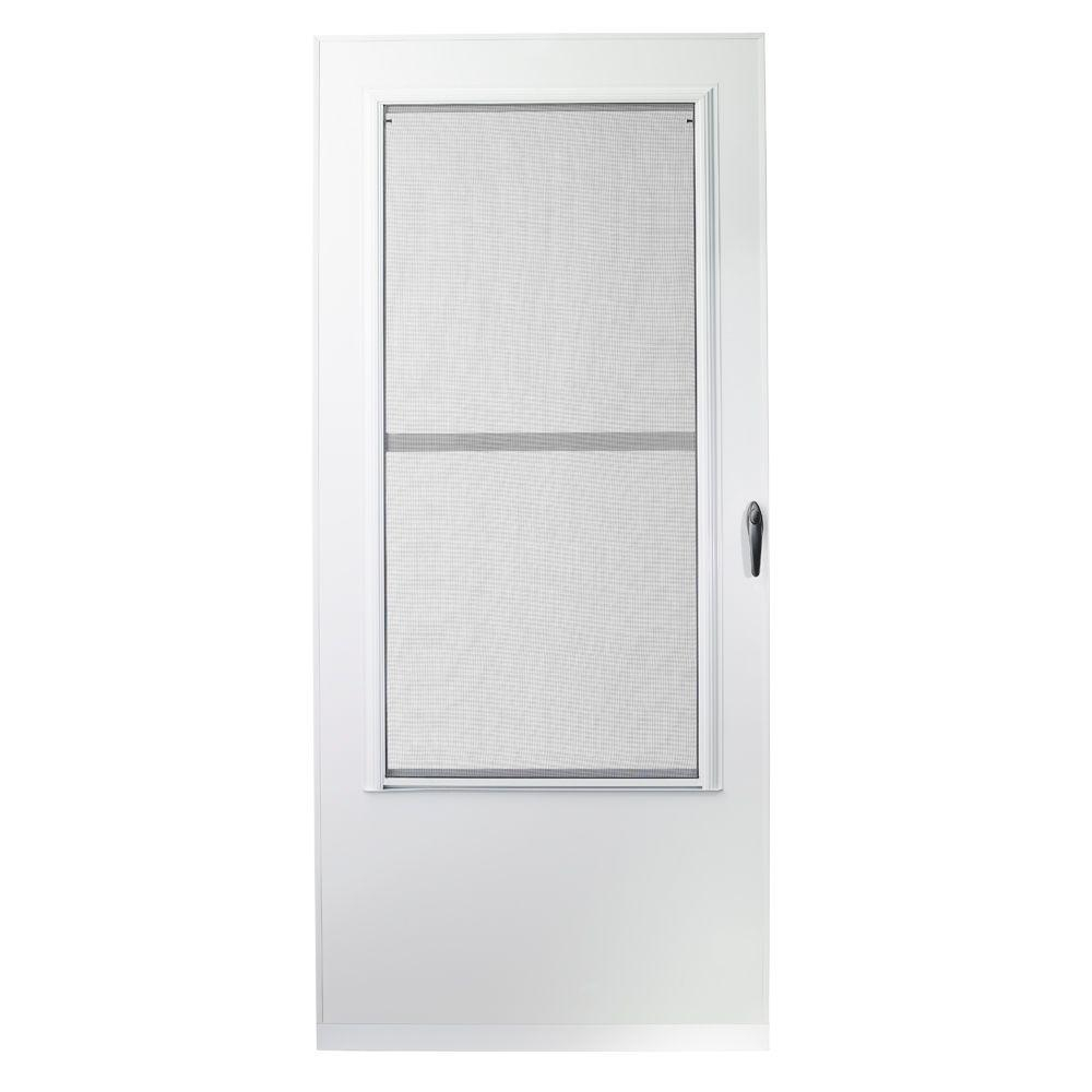 Emco 36 In X 80 In 100 Series White Self Storing Storm Door E1ss intended for proportions 1000 X 1000