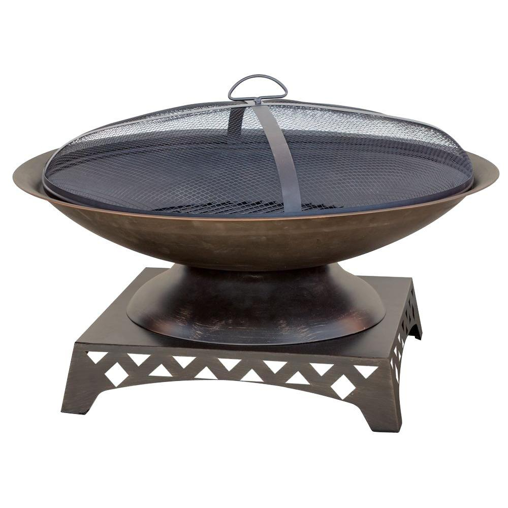 Endless Summer 30 In Bronze Fire Pit With Pedestal Base Wad1410sp in proportions 1000 X 1000