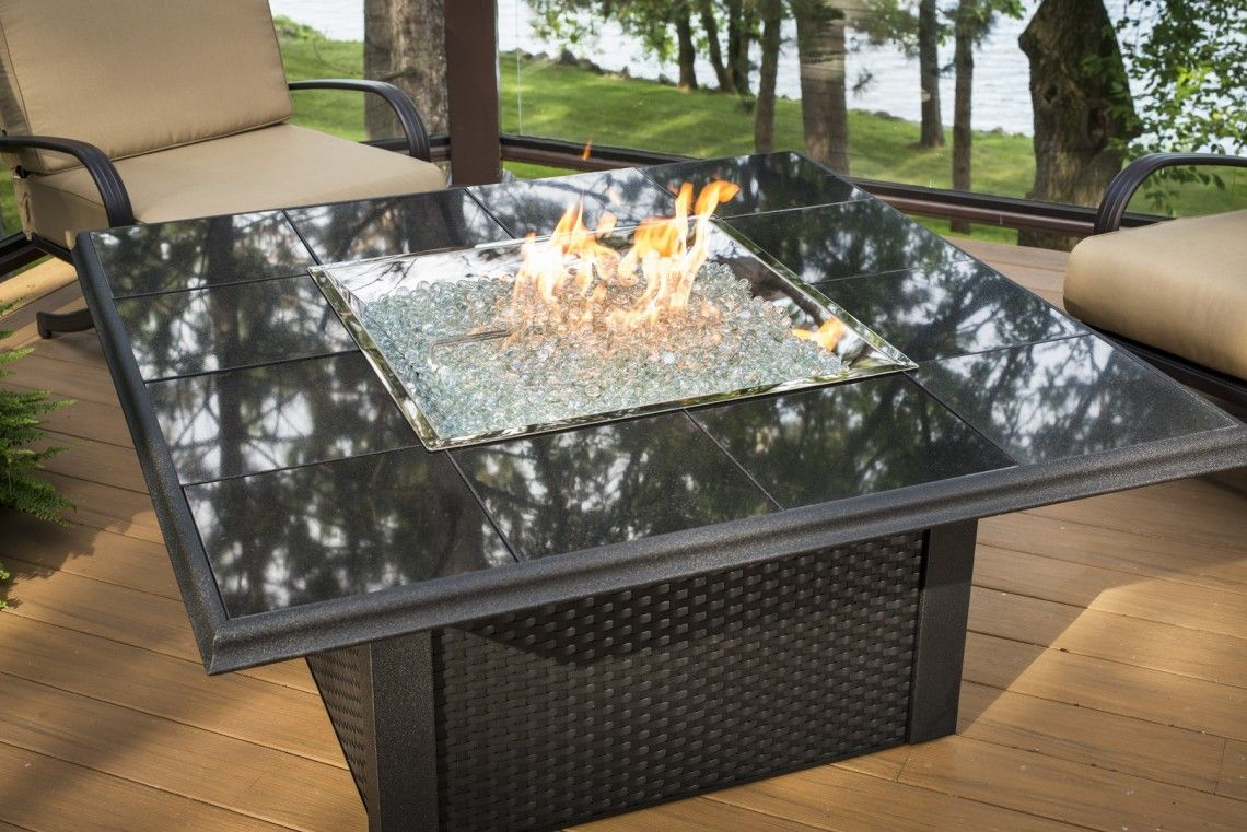 Exterior Electric Fires Black Marble Fire Pits Square Electric Top for proportions 1140 X 761