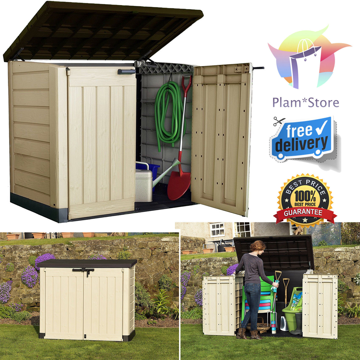 Extra Large Outdoor Plastic Gardens Storage Shed Box Container in dimensions 1500 X 1500