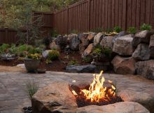 Fire Pit In Sand Boulders Boulder Fire Pits Google Search Yard for measurements 736 X 1107