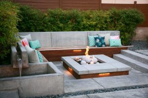 Fire Pit Outdoor Water Features Backyard Design Hardscaping In throughout dimensions 1755 X 1170