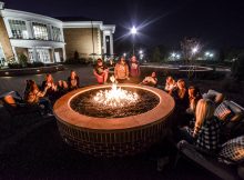 Fire Pit Outside Of Cottrell Hall At High Point University College throughout dimensions 1104 X 730