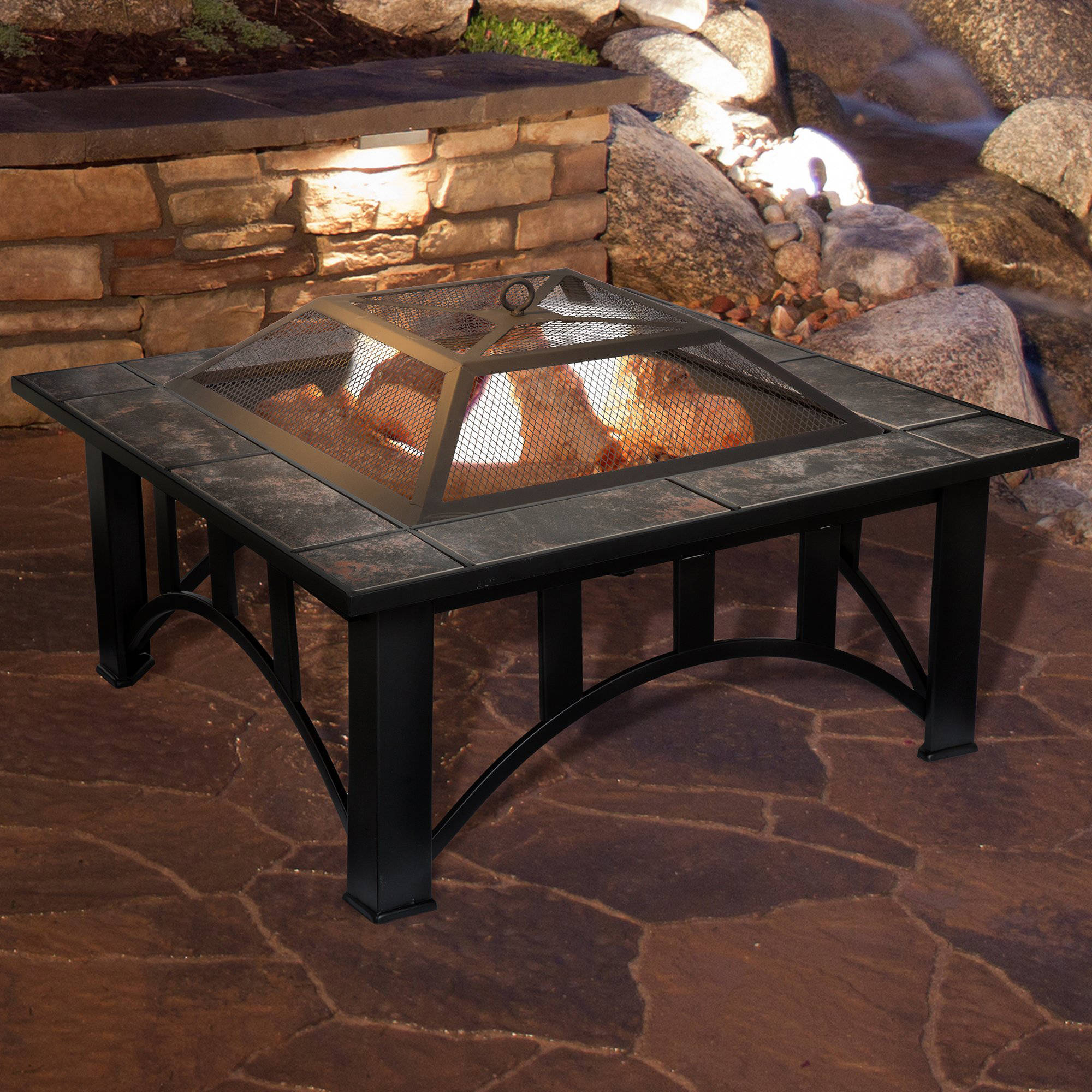Fire Pit Set Wood Burning Pit Includes Screen Cover And Log inside sizing 2000 X 2000