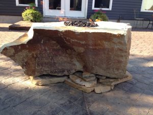 Fire Rock Natural Stone Fire Pit Fire Pit Backyard Fire Pit pertaining to proportions 1600 X 1200
