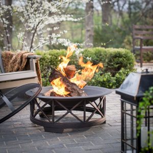Fire Sense 30 In Portsmouth Weathered Bronze Fire Pit Outdoor throughout measurements 1000 X 1000