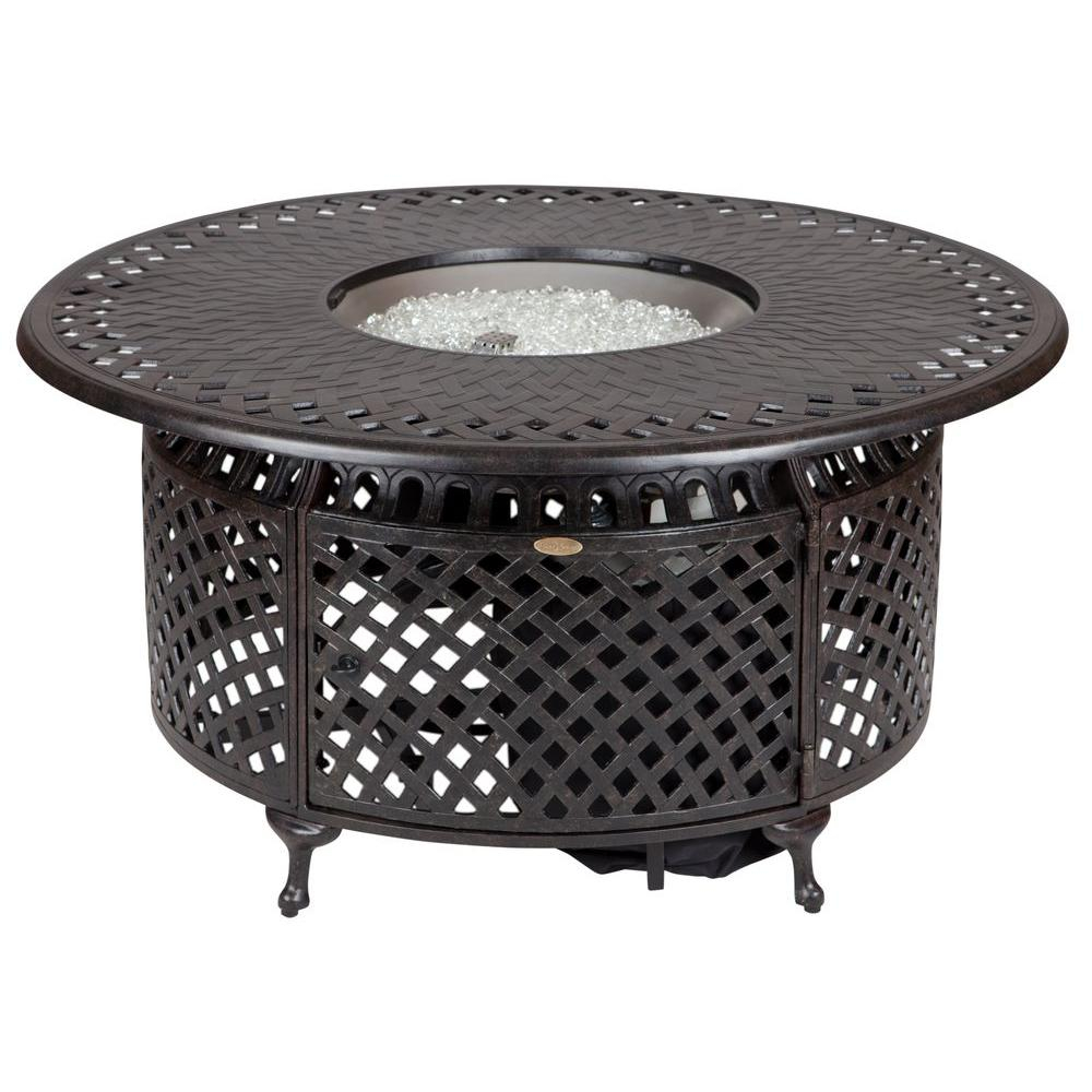 Fire Sense 48 In X 24 In Venza Cast Aluminum Round Lpg Fire Pit intended for dimensions 1000 X 1000