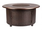 Fire Sense Florence 47 In X 24 In Round Aluminum Propane Fire Pit for proportions 1000 X 1000