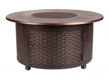 Fire Sense Florence 47 In X 24 In Round Aluminum Propane Fire Pit for proportions 1000 X 1000
