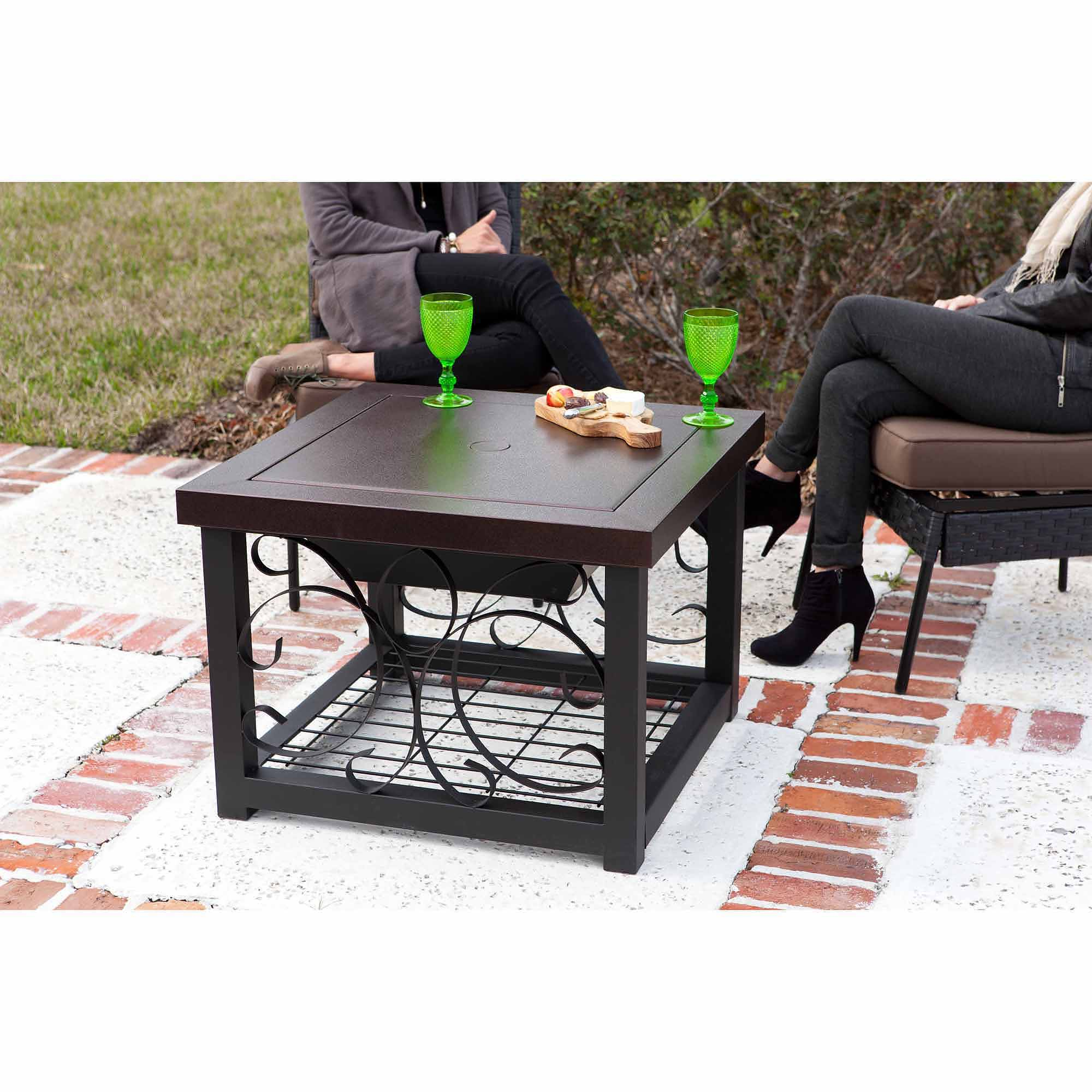 Fire Sense Hammer Tone Bronze Cocktail Table Fire Pit Walmart throughout proportions 2000 X 2000