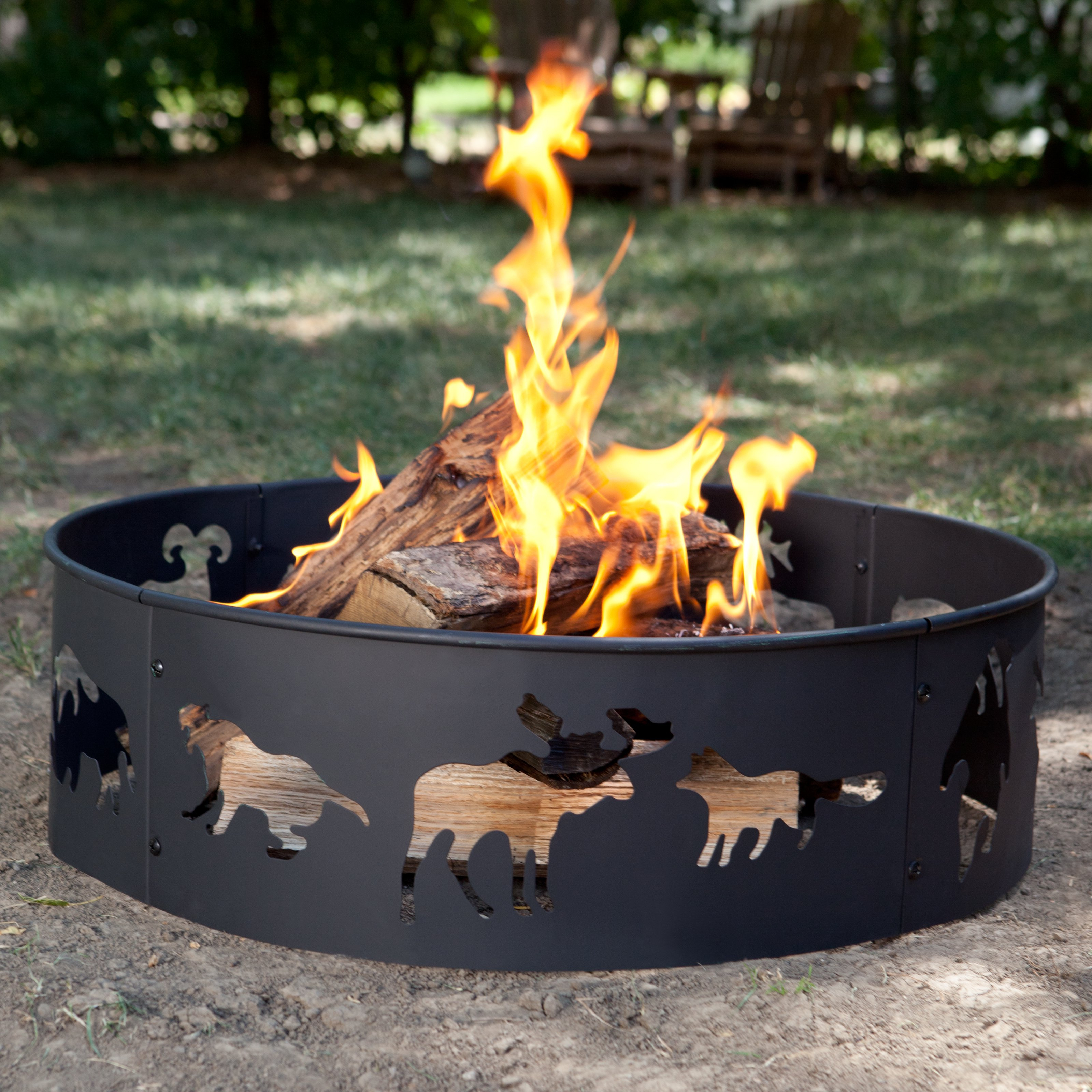 Fireplace Protect Your Brick Stone Using Fire Pit Ring throughout proportions 3200 X 3200