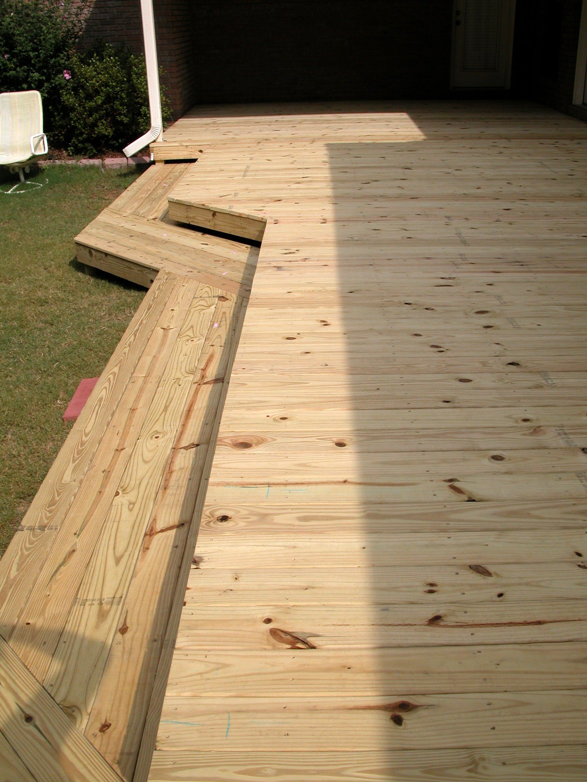 Flat Deck With Wrap Around Steps1 Rl Fence Decks Decks within measurements 1920 X 2560