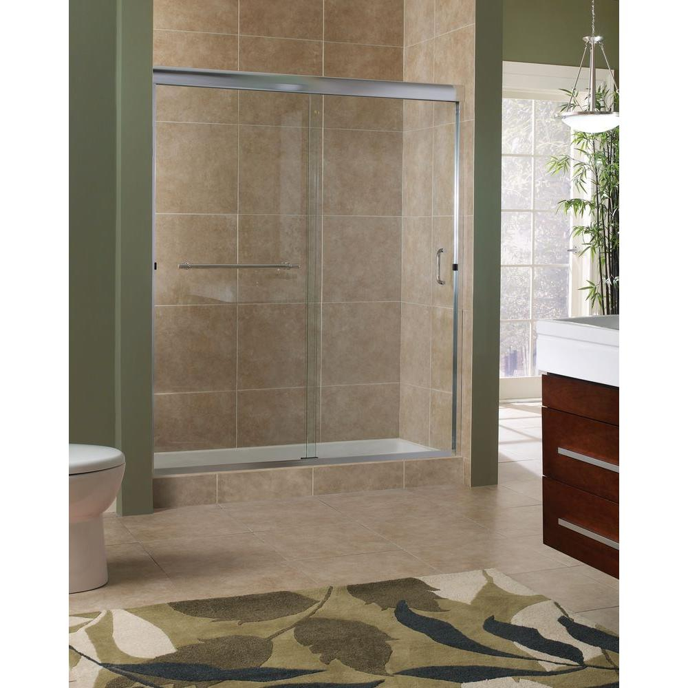Foremost Marina 48 In X 76 In H Semi Framed Sliding Shower Door In for proportions 1000 X 1000