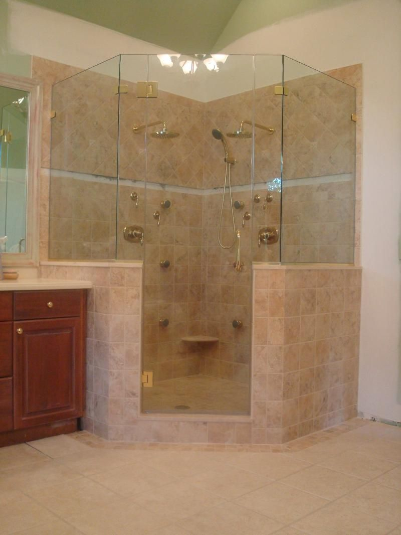 Frameless Glass Shower Walls And Mounts Angle Shower Door Is throughout proportions 800 X 1066
