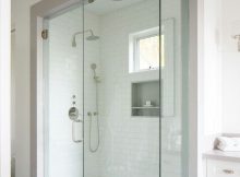 Frameless Glass Shower With Quartz Jam And Surround Bathrooms for sizing 857 X 1433