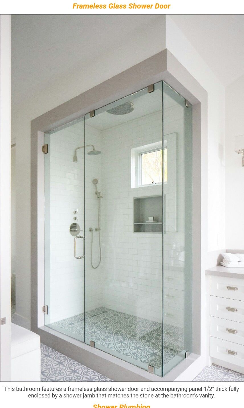 Frameless Glass Shower With Quartz Jam And Surround Bathrooms for sizing 857 X 1433