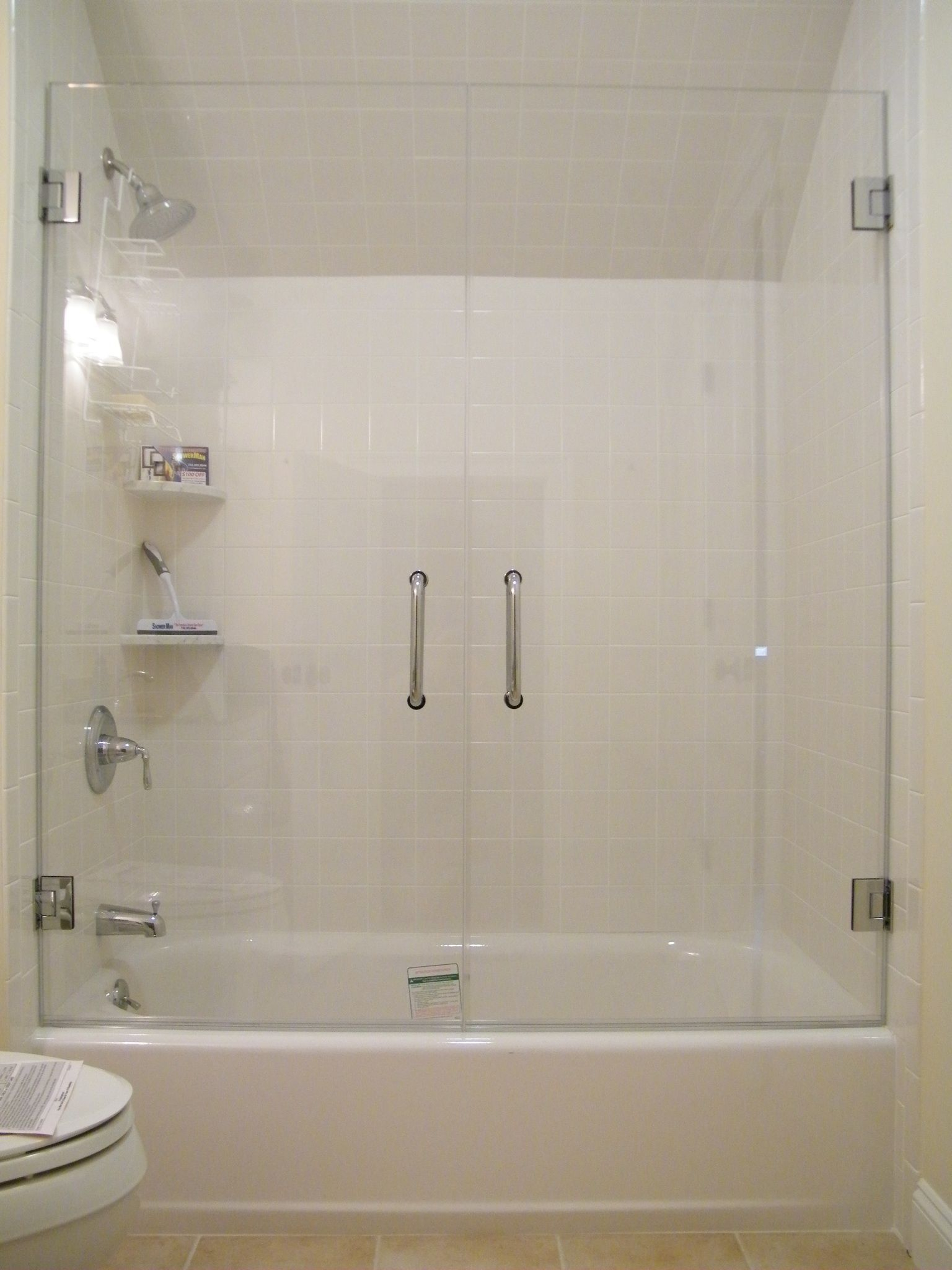 Frameless Glass Tub Enclosure Framless Glass Doors On Your Bath Tub regarding proportions 1536 X 2048