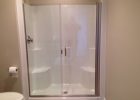 Frameless Shower Door And Panel On A Fiberglass Shower Stall for dimensions 1136 X 852