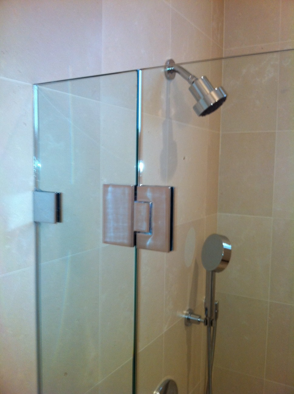 Frameless Shower Door With Cr Laurence Hardware Ot Glass within measurements 968 X 1296