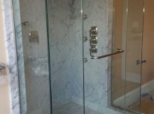 Frameless Shower Enclosure With No Header And 12 Clear Tempered throughout proportions 747 X 1328
