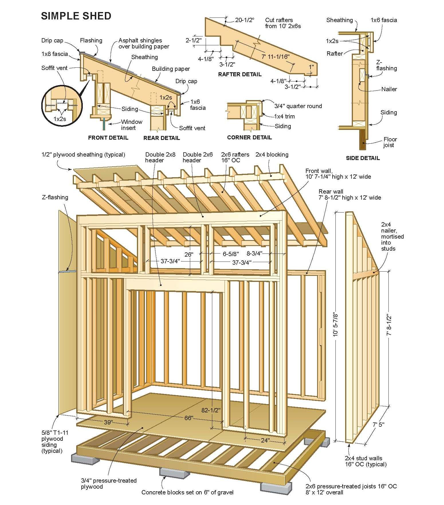 Free Simple Shed Plans Free Step Step Shed Plans for proportions 1550 X 1761