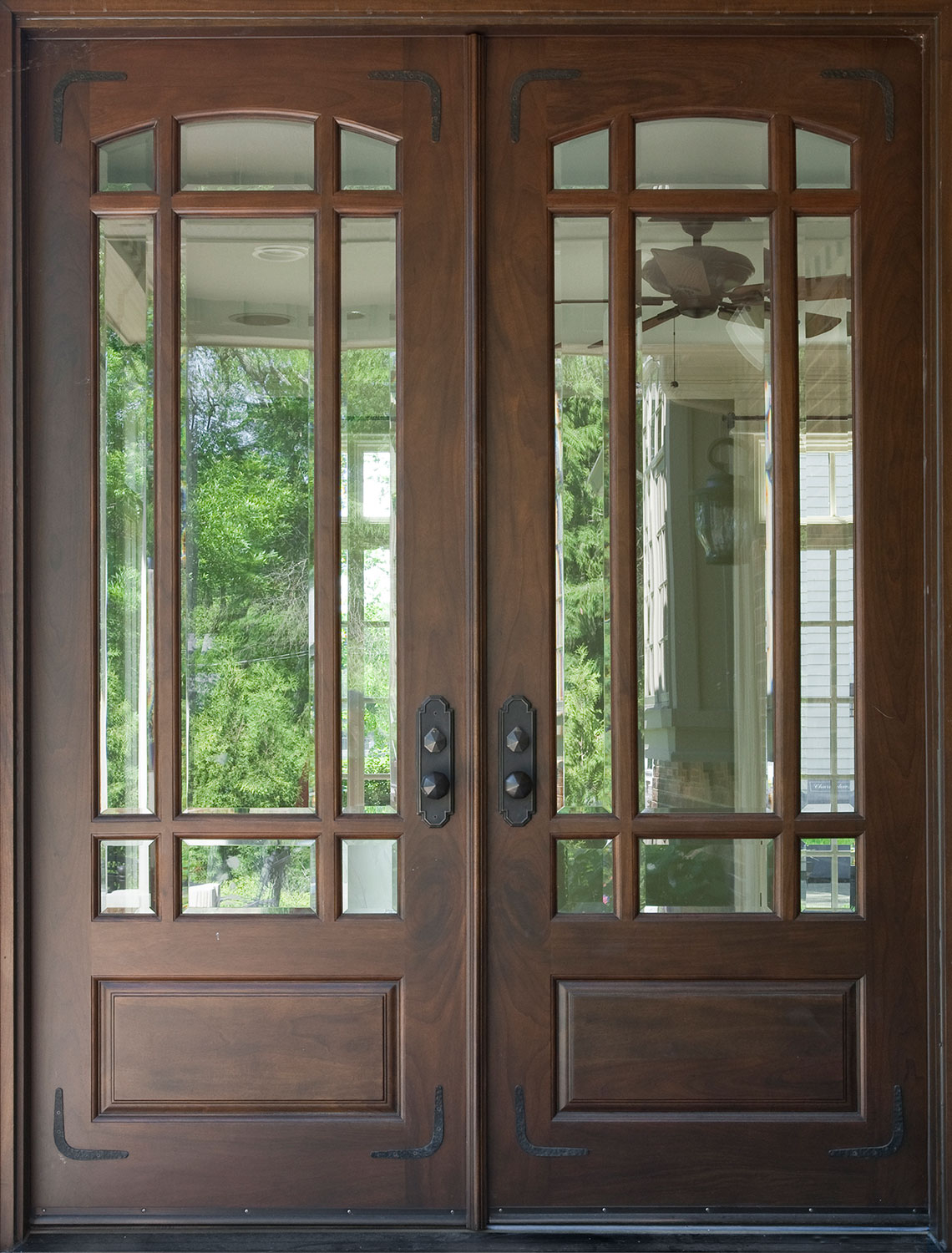 Front Door Custom Double Solid Wood With Walnut Finish Classic within measurements 1140 X 1500