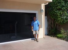 Garage Door With Motorized Power Screen Screen Doors Window Screens throughout dimensions 1824 X 1216