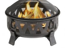 Garden Treasures 2992 In W Antique Black Steel Wood Burning Fire pertaining to sizing 900 X 900