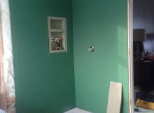 Greenboard In Shower Image Cabinets And Shower Mandra Tavern for proportions 2448 X 3264