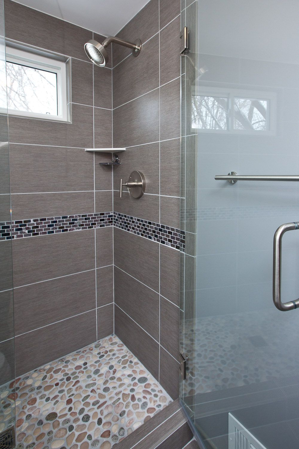 Grey Porcelain Tile Was Chosen For The Floor Shower Walls And Wall for sizing 1000 X 1500