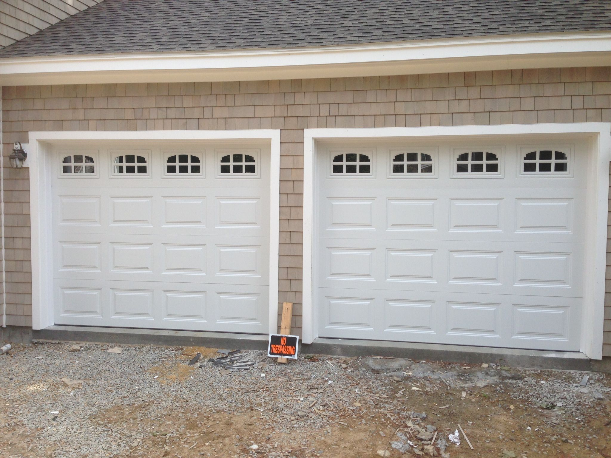 Haas Model 680 Steel Raised Panel Garage Doors In White With Cascade with regard to measurements 2048 X 1536