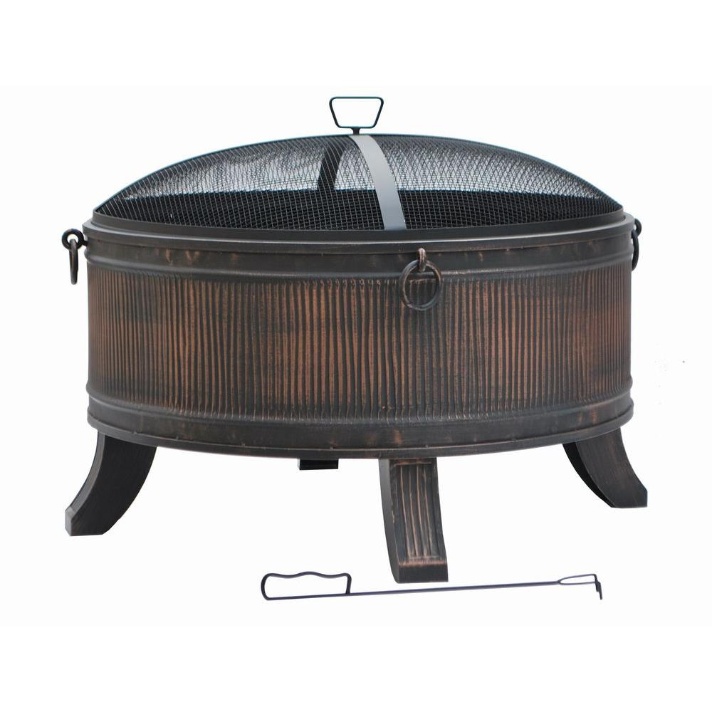 Hampton Bay Emberjack 36 In Round Steel Fire Pit Ft 01e The Home regarding sizing 1000 X 1000
