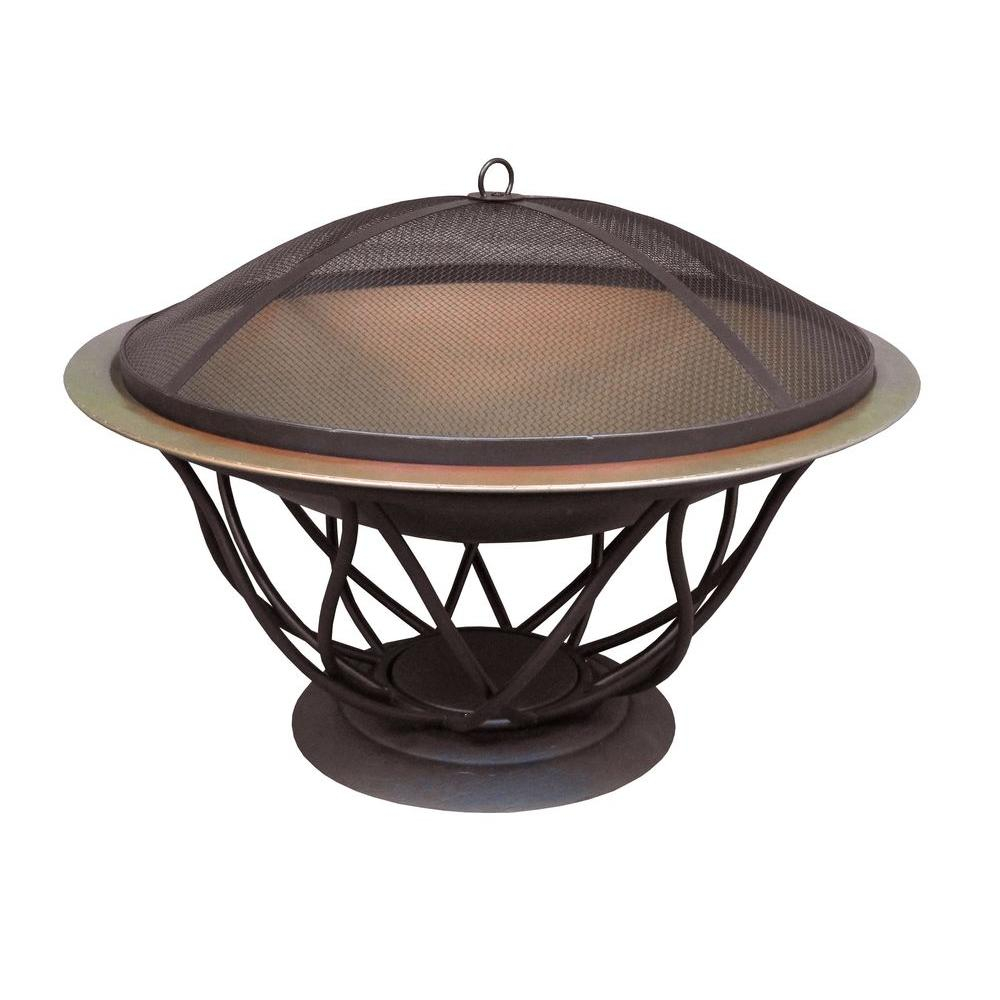 Hampton Bay Maison 30 In Copper Finish Bowl Fire Pit 25945 The within size 1000 X 1000