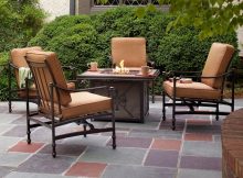 Hampton Bay Niles Park 5 Piece Gas Fire Pit Patio Seating Set With intended for dimensions 1000 X 1000