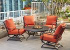 Hampton Bay Redwood Valley 5 Piece Metal Patio Fire Pit Seating Set within proportions 1000 X 1000