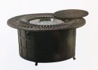 Hanamint Mayfair 48 Round Enclosed Gas Fire Pit Table within proportions 1199 X 848