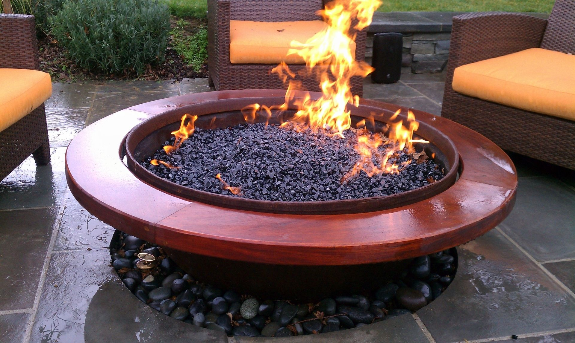 Handmade Outdoor Gas Fire Pit Sawduststeel Custommade with dimensions 1920 X 1148