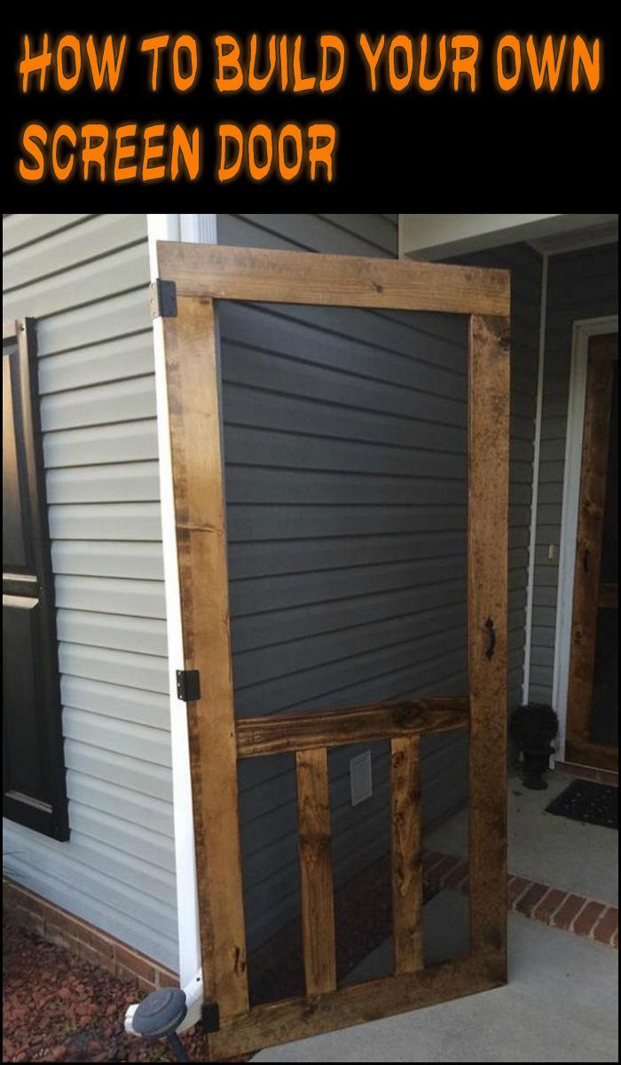 Handmade Screen Door For The Home Doors Wooden Screen Door Diy in measurements 700 X 1200