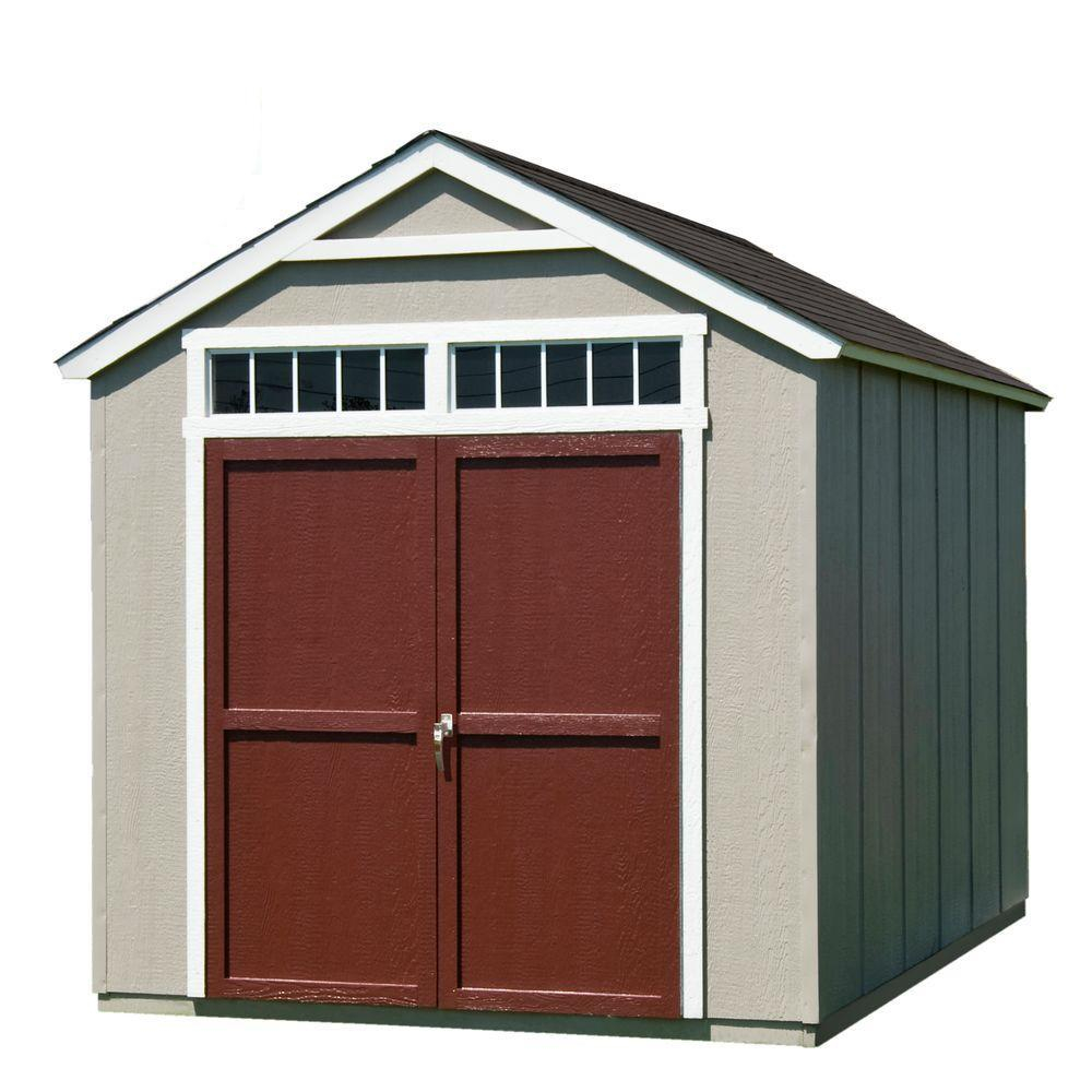 Handy Home Products Installed Majestic 8 Ft X 12 Ft Wood Storage in proportions 1000 X 1000