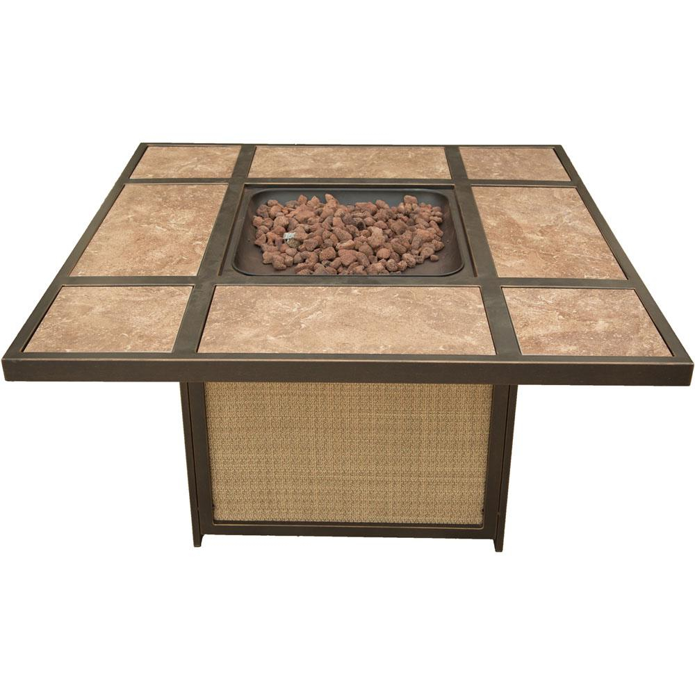 Hanover Traditions 41 In Square Shaped Tile Top Fire Pit Table with regard to dimensions 1000 X 1000