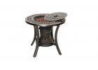 Hanover Traditions Aluminum Round Patio Outdoor Side Table With Fire with regard to proportions 1000 X 1000