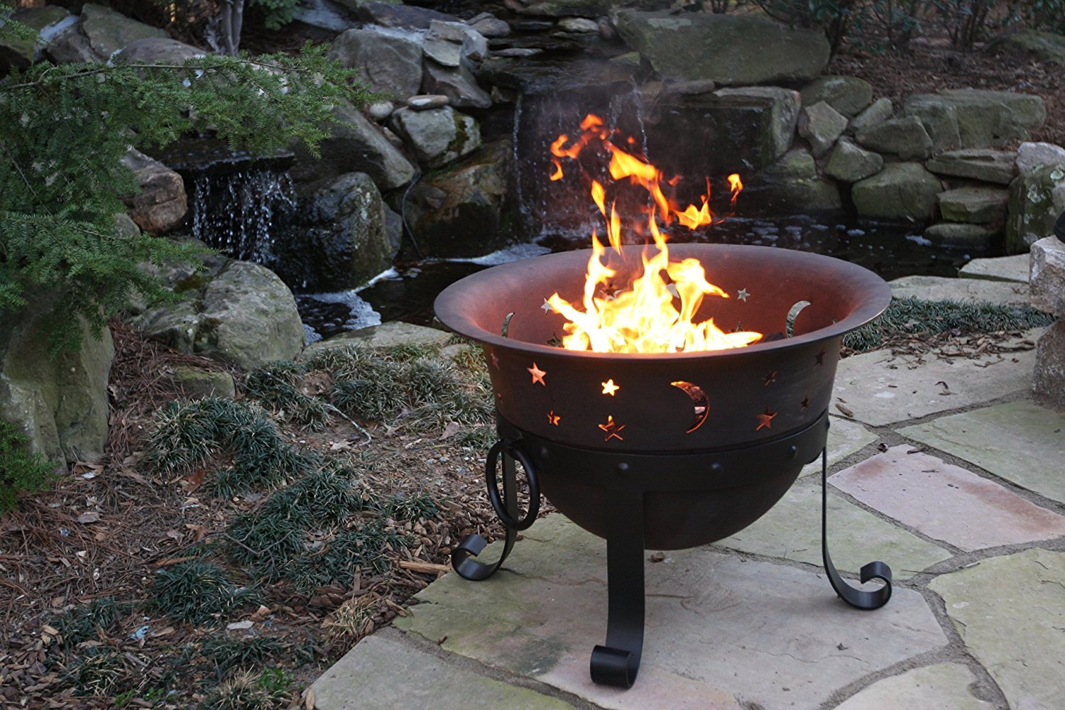 Heavy Duty Cast Iron Fire Pit With Cover 29 Catalina Creations with dimensions 1500 X 1000