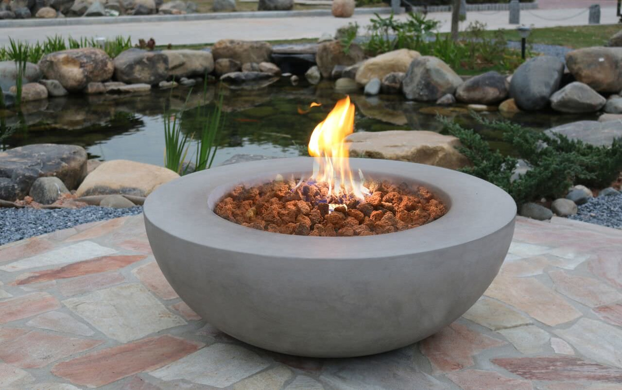 Homestyle Collection Lunar Bowl Concrete Fire Pit Wayfair within dimensions 1280 X 803
