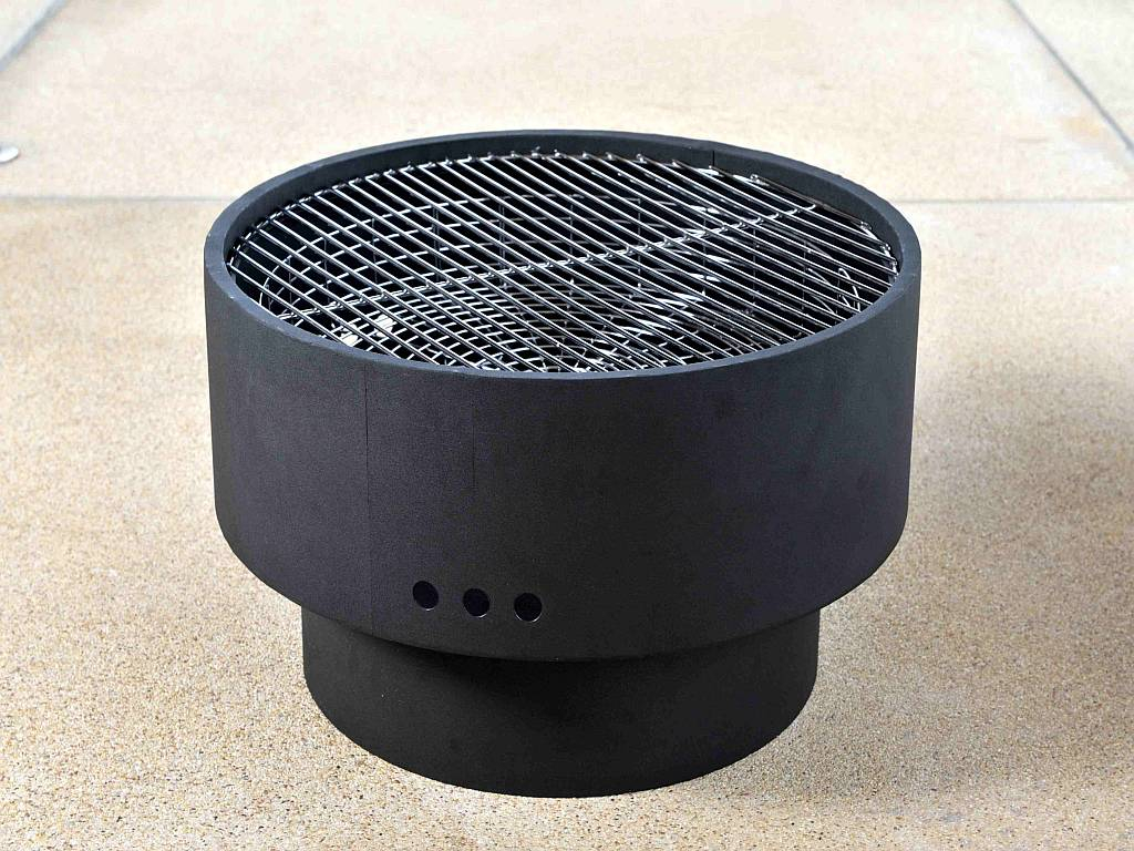 Hotspot Solid Base Revolver Fire Pit With Wooden Top 60532 within size 1024 X 768