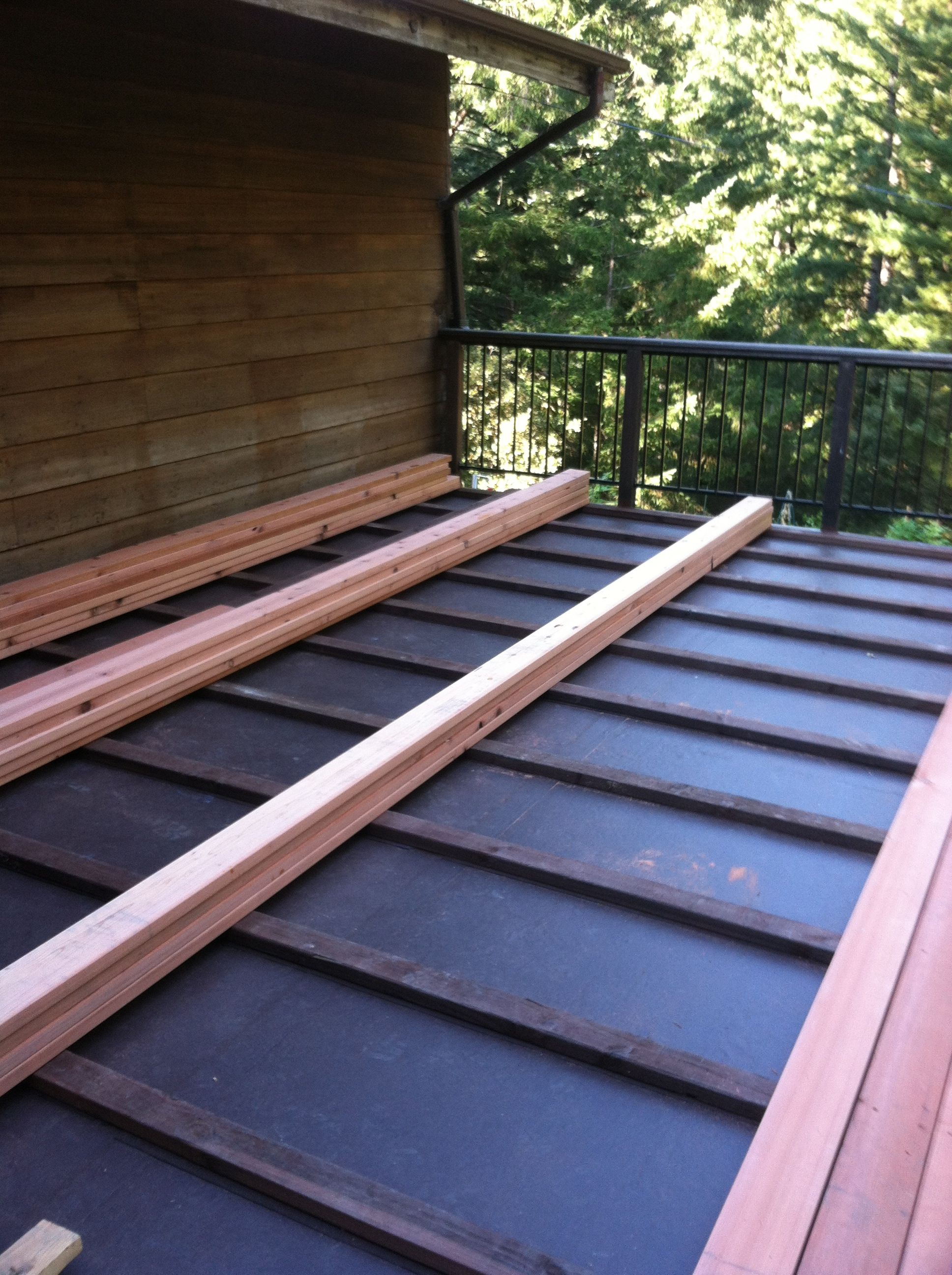 Ib Waterproof Membrane With 2x4 Pt Sleepers And 2x6 Redwood Ch inside sizing 1936 X 2592