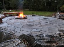 Indian Run Landscaping Natural Flagstone Patio With Fire Pit with size 1200 X 800