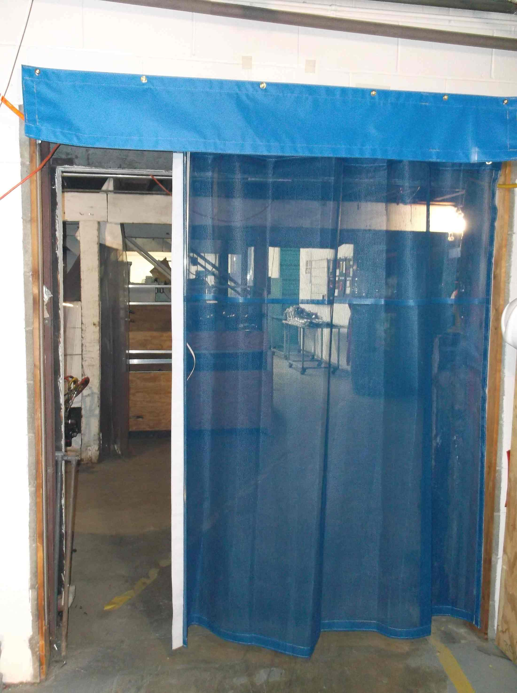 Industrial Garage Door Curtains Warehouse Bay Door Mesh Screens for sizing 2200 X 2947